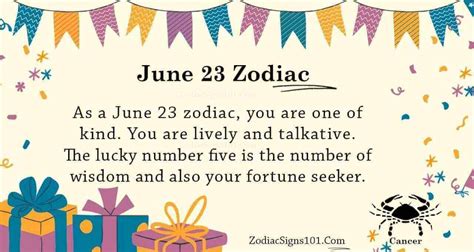 June 23 Zodiac is Cancer, Birthdays and Horoscope - ZodiacSigns101