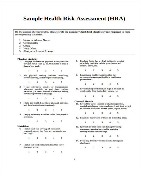 FREE 44+ Risk Assessment Forms in PDF | MS Word