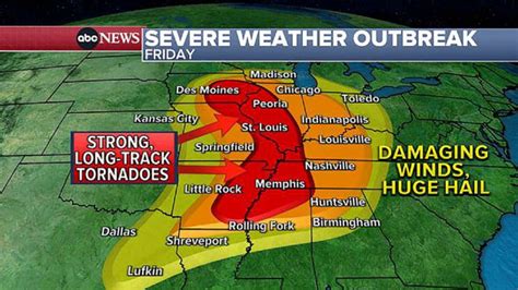 Violent tornado outbreak possible as major storm leaves millions on alert | 100.1 Jack FM