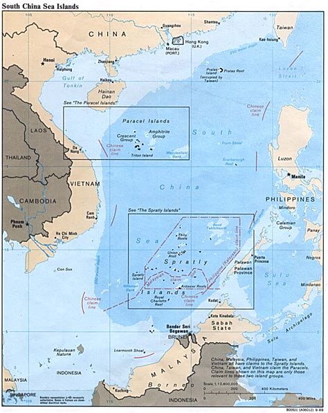 Maps of Spratly Islands: Nansha (Spratly) Islands Maps - 21 to 30