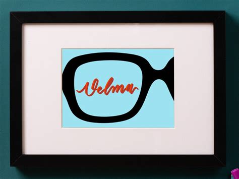 Velma Dinkley Glasses Print Scooby Doo Retro Calligraphy - Etsy