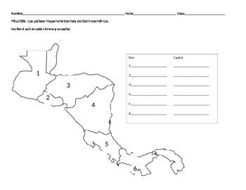 Central American Countries And Capitals Quiz