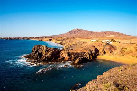 Papagayo Beach on Lanzarote Island Stock Photo - Image of water ...