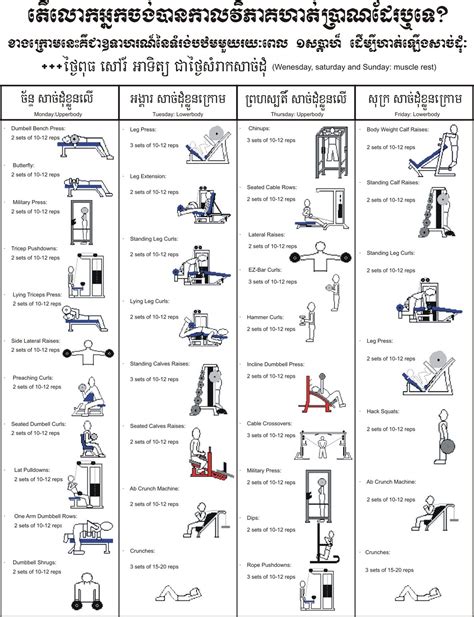 www.angkormusclesport.blogspot.com: Beginner Training Routine for a week!