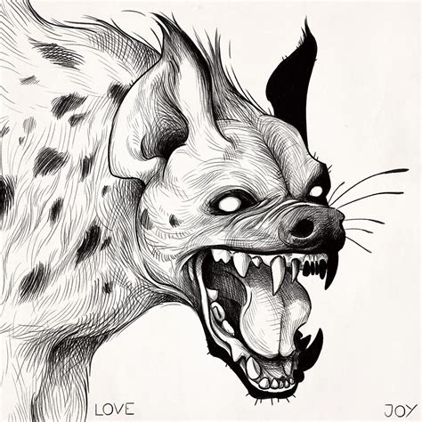 Hyena by evanlovejoy (TUMBRL) | Animal sketches, Scary drawings ...