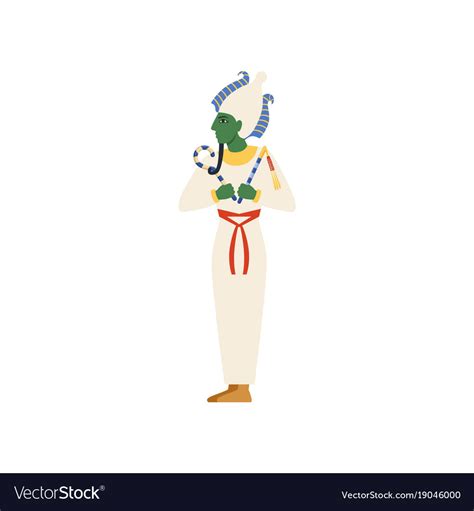 Osiris the god of underworld egyptian Royalty Free Vector