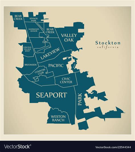 City Of Stockton Map - Clemmy Cassandry