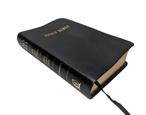 HOLY BIBLE KJV 6" Leather Bible Gold Concordance RED LETTER Edition ...