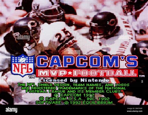 NFL Capcom's MVP Football - SNES Super Nintendo - Editorial use only ...