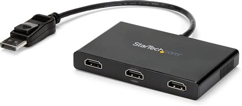 StarTech.com 3-Port Multi Monitor Adapter - DisplayPort 1.2 to 3x HDMI MST Hub - Triple 1080p ...