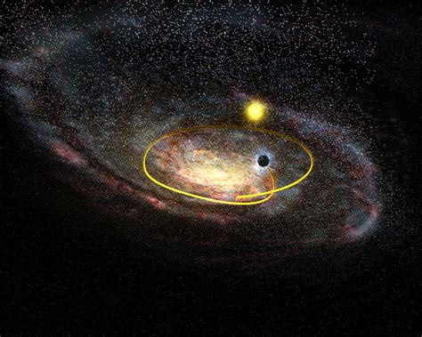 Black hole hurtling across the plane of the Milky Way | ESA/Hubble