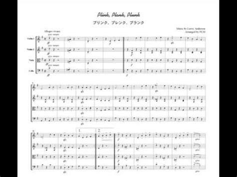 [Image only] Leroy Anderson Plink, Plank, Plunk, for string quartet ...