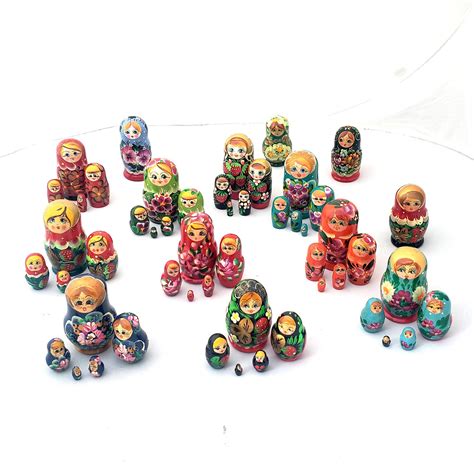 Traditional Hand Painted Nesting Dolls Set One Small - Etsy