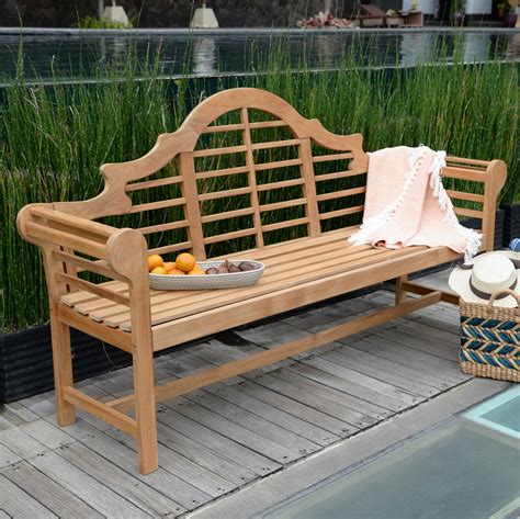 Lutyens Solid Teak Wood 5 Feet Outdoor Bench – Cambridge Casual