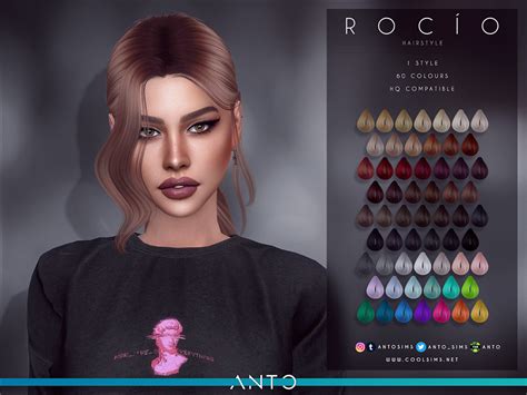 The Sims Resource - Anto - Rocio Hairstyle