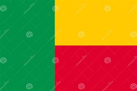 Benin Flag. Official Colors. Flat Vector Illustration Stock Vector ...