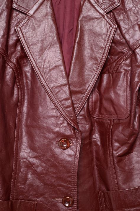 Burgundy Leather Jacket Free Shipping - The Vintage Twin