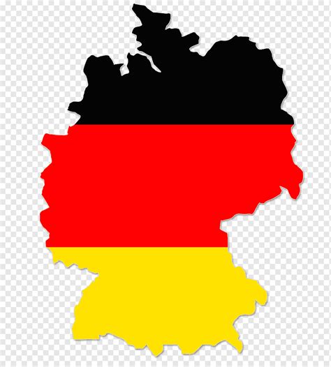 Alemania Mapa Con La Bandera