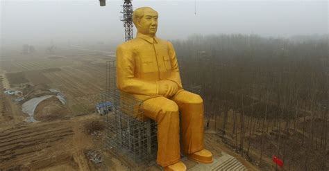 Golden Mao Statue in China, Nearly Finished, Is Brought Down by Criticism - The New York Times