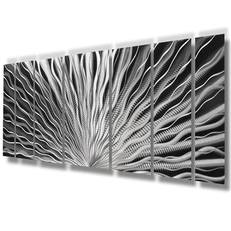 "Unique Perspective" 68"x24" Large Silver Modern Abstract Metal Wall ...