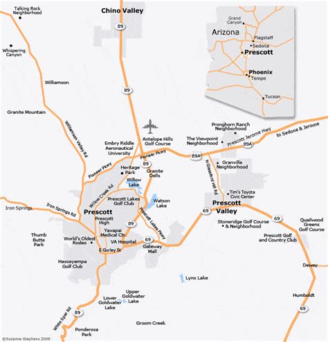 Prescott, AZ Map | City, Subdivision, Neighborhood