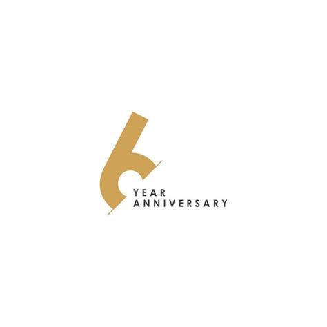 6 Anniversary Vector Design Images, 6 Year Anniversary Vector Template Design Illustration ...