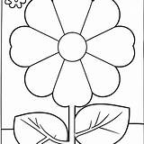 Flower Preschool Coloring Page · Creative Fabrica sketch template