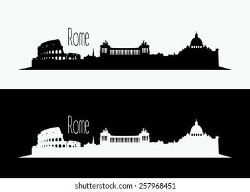 Black Rome Silhouette Skyline Vector Images, Stock Photos & Vectors ...