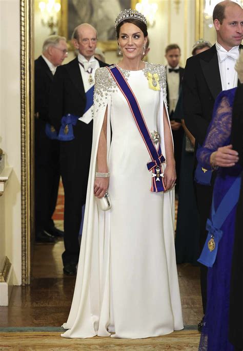 Kate Middleton Wears First Tiara as Princess of Wales at State Banquet