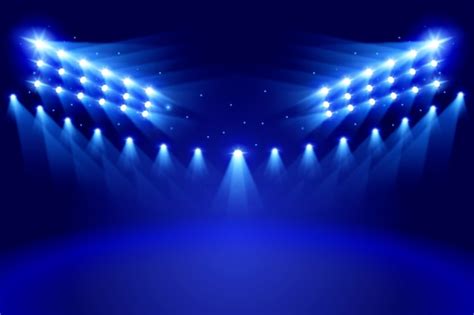 Free Vector | Realistic bright stadium lights