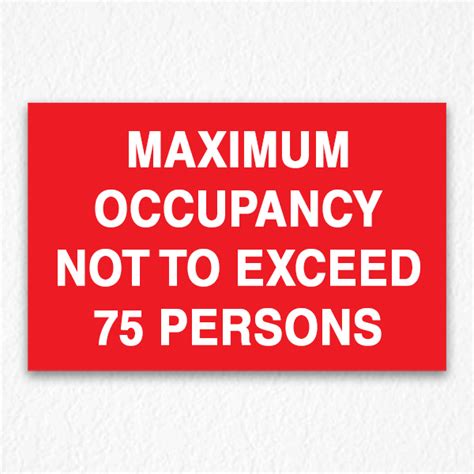 Maximum Occupancy Sign - HPD Signs NYC