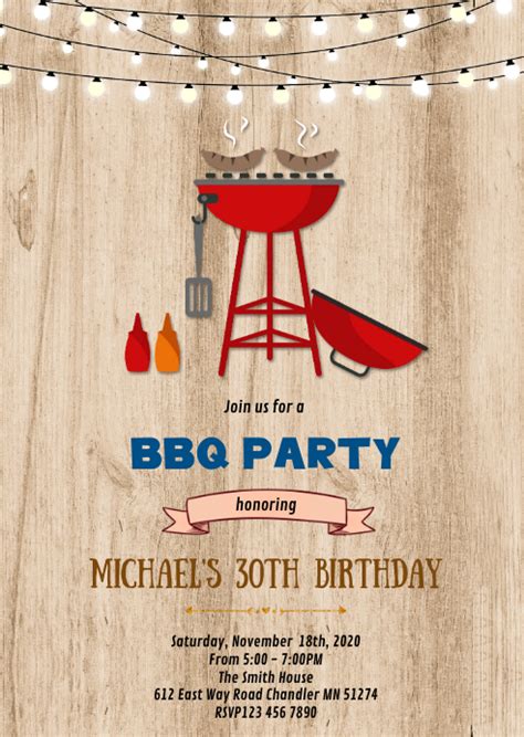 Bbq Party Invitation Template Collection