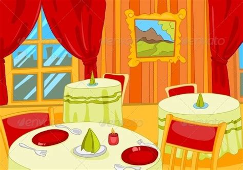 Restaurant | Cartoon background, Vector illustration, Vector