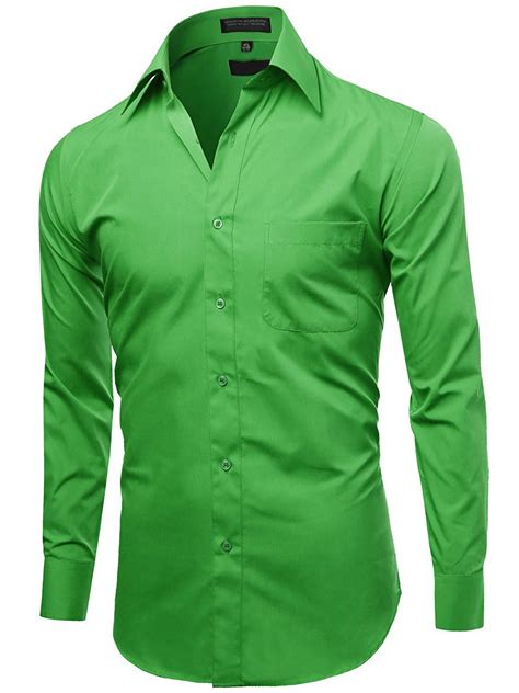 Omega Italy Men's Long Sleeve Dress Shirt Solid Color Regular Fit 25 Colors - Walmart.com