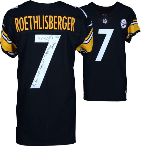 Ben Roethlisberger Steelers Signed Black Nike Elite Jersey & Inscs - LE ...