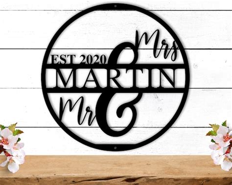 Custom Wedding Sign Last Name Metal Sign Custom Metal Sign - Etsy