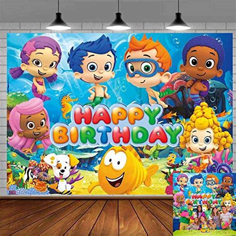 Buy Bubble Guppies Backdrop | Birthday Banner | Baby Shower | Newborn | Party Supplies ...