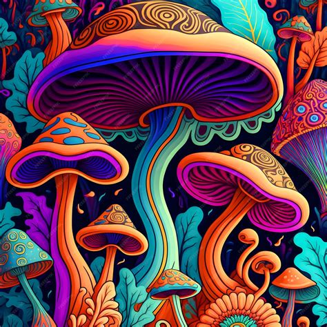 Psychedelic Mushroom Backgrounds