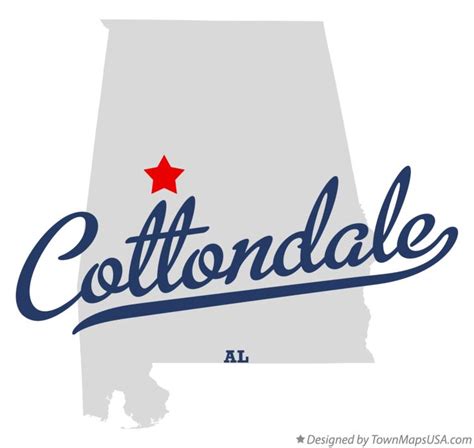 Map of Cottondale, AL, Alabama