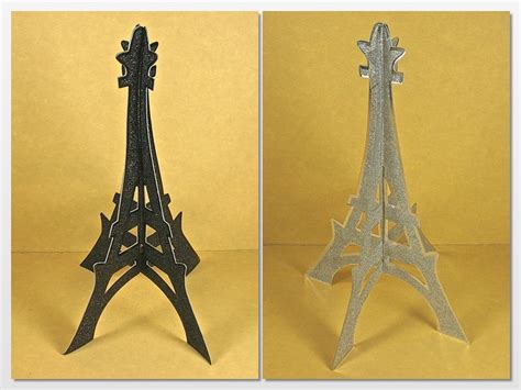 3-D Glittered EIFFEL Tower CARDBOARD Cut-out 12 Tall X | Etsy