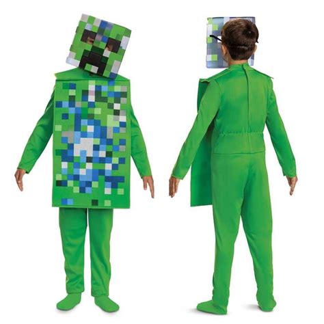 Kids' Minecraft Charged Creeper Halloween Costume Jumpsuit ไซด์ 7-8 ปี ...