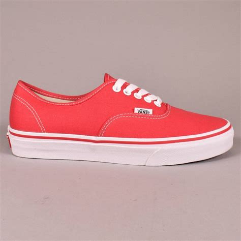 Vans Authentic Skate Shoes - Red - SKATE SHOES from Native Skate Store UK