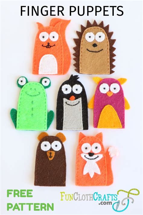 Woodland Finger Puppets - DIY Free Patterns