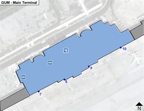 Guam Won Pat GUM Airport Terminal Map