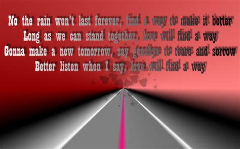 Song Lyric Quotes In Text Image: Love Will Find A Way - Christina Aguilera Song Quote Image