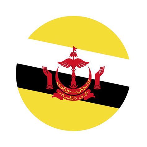 Round flag of Brunei. 556101 Vector Art at Vecteezy