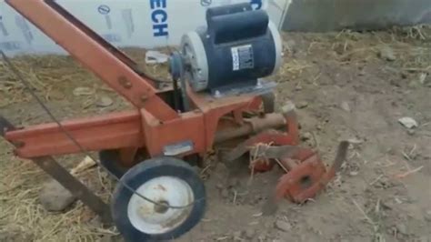 Home Made Electric Rototiller - YouTube