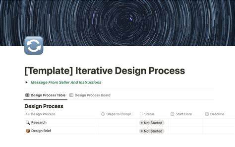 Iterative design process Template | Notion Marketplace