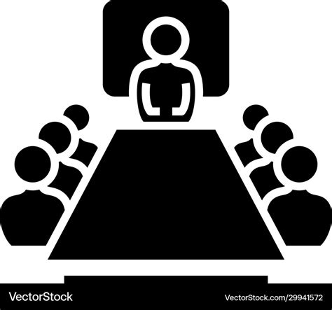 Meeting agenda black icon concept Royalty Free Vector Image