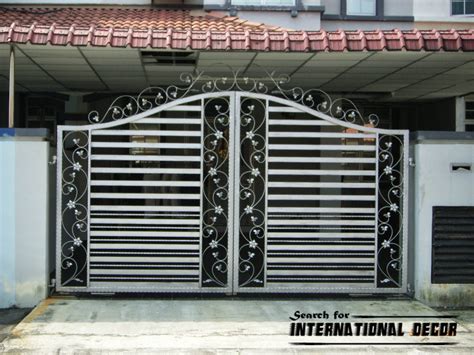 Choice of gate designs for private house and garage | International Decoration